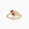 Pear-Cut Lab Grown Ruby and Diamond Duo Ring