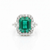 Cushion CutEmerald And Lab Grown Diamond Halo Ring