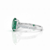 Classic Oval Emerald with Brilliant Pavé Accents Lab Grown