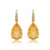Pear-Cut Citrine and Diamond Lever-Back Earrings