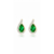 Pear-Cut Emerald Earrings with Sculptural Diamond "Flame" Wrap