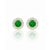 Classic Emerald Solitaire Drops with Shimmering Diamond-Set Frames