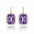 Cushion-Cut Amethyst Cocktail with Diamond Halo earrings