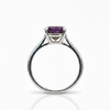 Oval Rhodolite Sterling Silver Ring