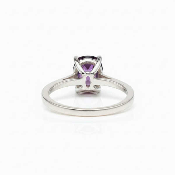 Oval Rhodolite Sterling Silver Ring