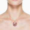 Vivid Multi-Tone Tourmaline Medallion Featuring Oval and Round Brilliant Cuts