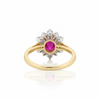 Oval Ruby Solitaire with Graduated Diamond Accents
