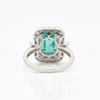 Cushion CutEmerald And Lab Grown Diamond Halo Ring