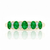 Classic Five-Stone Oval Emerald Band with Brilliant Lab Grown Diamond Accents