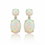 Oval and Round-Cut Opal Tiered Drop Earrings with Diamond Accents