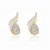Pear-Shaped Opal and Diamond Sweeping Flame Earrings
