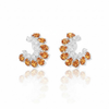 Bespoke White Gold Citrine Dangles with Secure Pave Diamond-Set Closures
