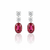 Oval Ruby Solitaire Drops with Tiered Diamond Round Tops
