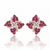 Pear-Cut Ruby Earrings with Sculptural Diamond "Flame" Wrap
