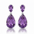 Classic Amethyst Two Stone Drop earrings
