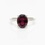 Oval Garnet Sterling Silver Ring