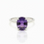 Oval Amethyst Sterling Silver Ring